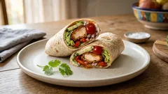 Knusprige Hähnchen-Wraps im Vollkornfladen – schnell gemacht und ideal für unterwegs