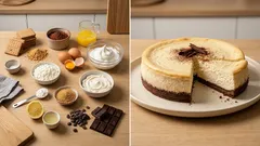 Schoko-Käsekuchen mit Keksboden – cremig, luftig und mit feinem Zartbitter-Finish
